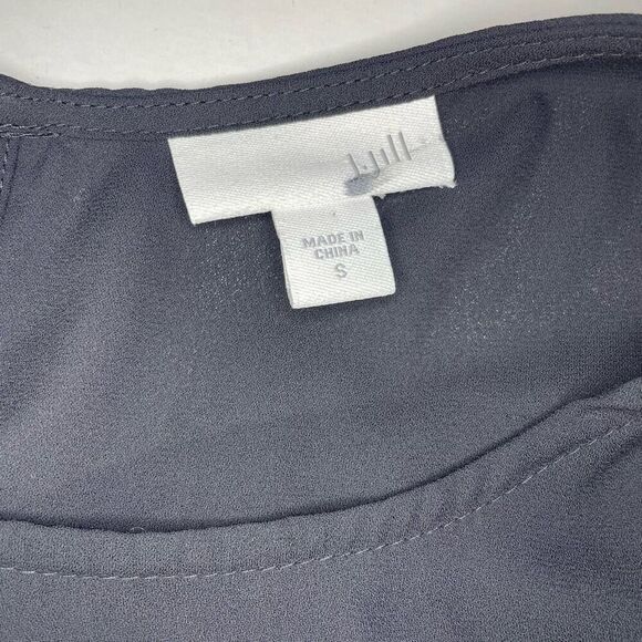 J. Jill Black Ruffle Tiered Blouse size Small - Picture 5 of 9